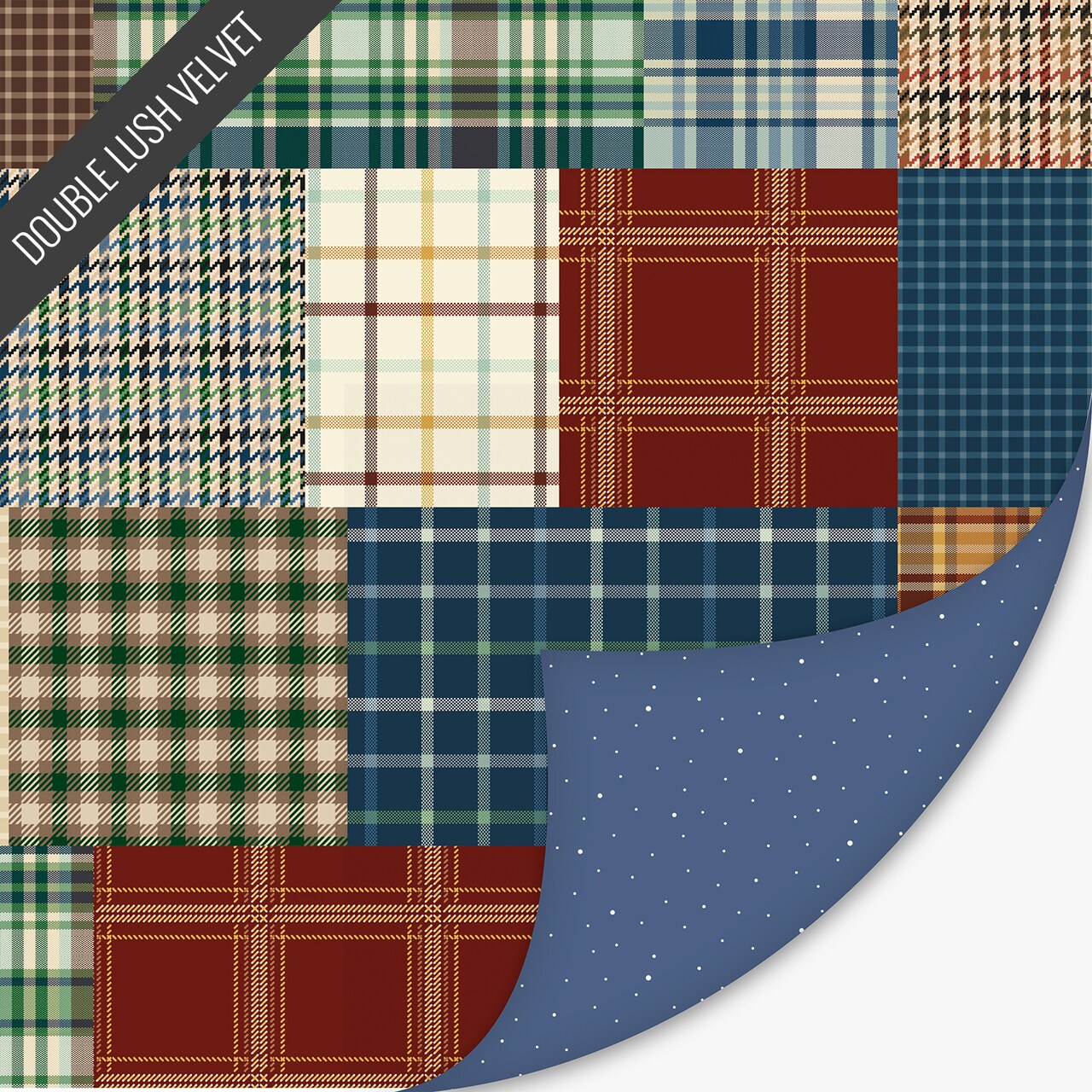 Plaid-Venture Club Double Lush Velvet (lv17367) | Double Lush Velvet | Riley Blake Designs | Riley Blake